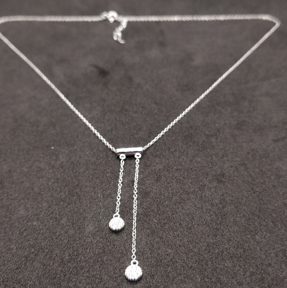 🎁2x$40
Sterling Silver necklace w/cubic zirconia - Picture 5 of 8